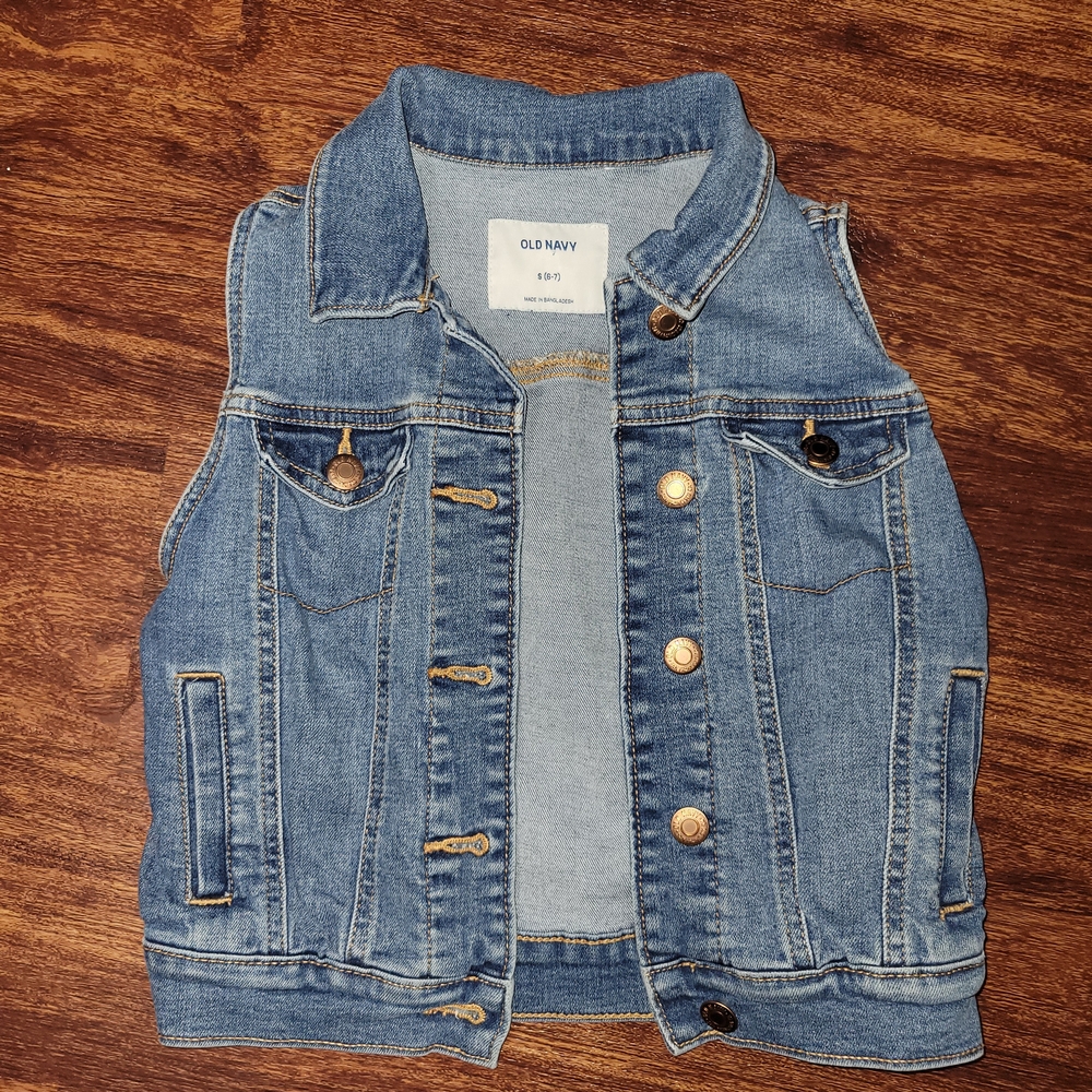 Old Navy Kids Denim Vest with Button Details